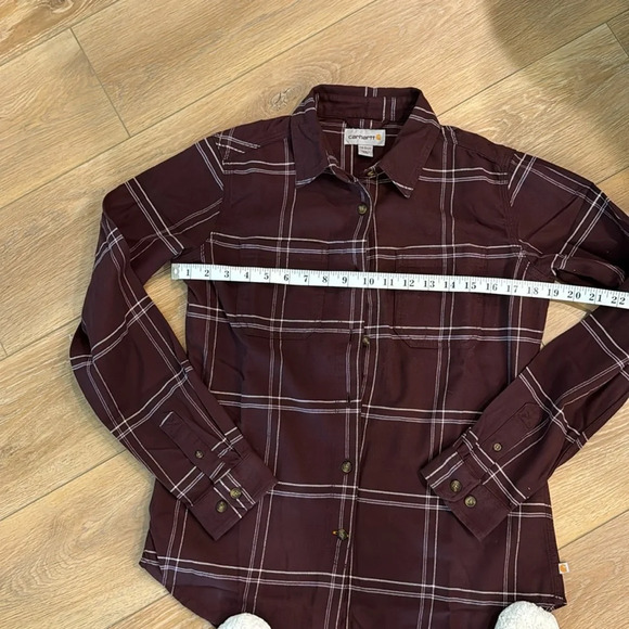 CARHARTT Women’s Flannel Shirt Sz XS (0/2) - Picture 12 of 13
